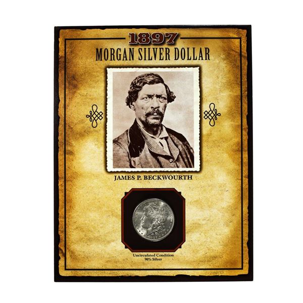 1897 $1 Morgan Silver Dollar Coin James P. Beckwourth Legends of the Wild West