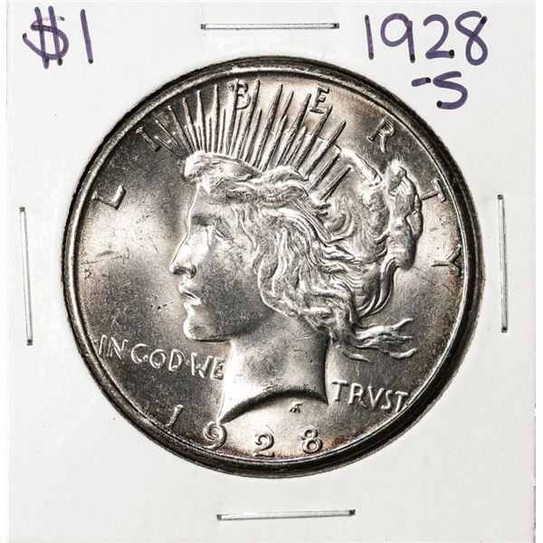 1928-S $1 Peace Silver Dollar Coin
