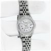 Image 5 : Rolex Ladies Stainless Steel White Roman Diamond Datejust Wristwatch