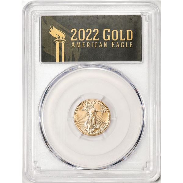 2022 $5 American Gold Eagle Coin PCGS MS70 First Strike