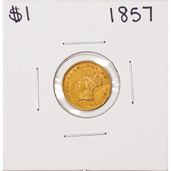 1857 $1 Indian Princess Head Gold Dollar Coin