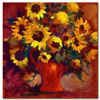 Image 1 : Simon Bull "Sunflowers" Limited Edition Giclee on Canvas