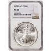 Image 1 : 2003 $1 American Silver Eagle Coin NGC MS70