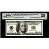 Image 1 : 1999 $100 Federal Reserve Insufficient Ink Error Note Fr.2176-B PMG Choice Very Fine 35