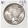 Image 1 : 1923-D $1 Peace Silver Dollar Coin