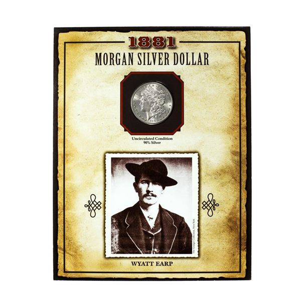 1881-S $1 Morgan Silver Dollar Coin Wyatt Earp Legends of the Wild West