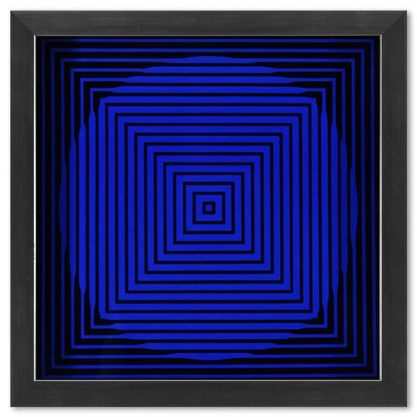 Victor Vasarely "Beta De La Serie Vonal" Mixed Media Print On Paper