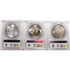 Image 2 : Lot of 1887-1889 $1 Morgan Silver Dollar Coins PCGS MS63