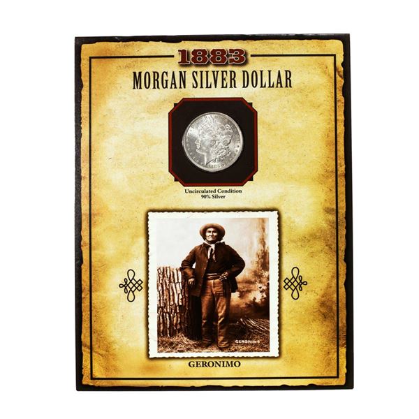 1883-O $1 Morgan Silver Dollar Coin Geronimo Legends of the Wild West