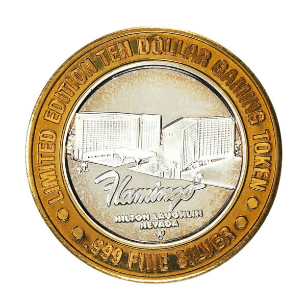 .999 Silver Flamingo Hilton Laughlin, Nevada $10 Casino Limited Edition Gaming Token