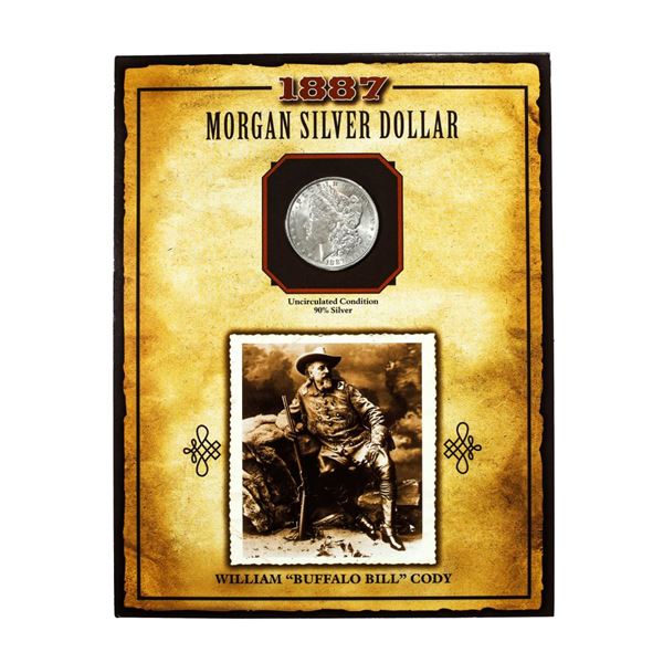 1887 $1 Morgan Silver Dollar Coin William Buffalo Bill Cody Legends of the Wild West