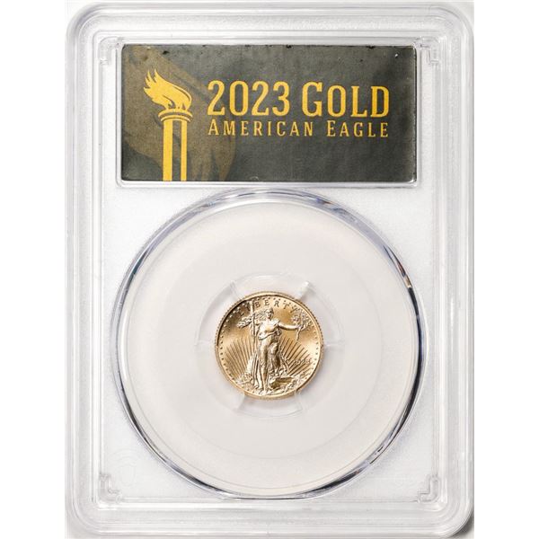 2023 $5 American Gold Eagle Coin PCGS MS70 First Day of Issue
