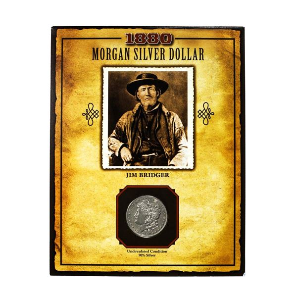 1880-O $1 Morgan Silver Dollar Coin Jim Bridger Legends of the Wild West