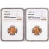 Image 1 : Lot of 1948-S & 1949-S Lincoln Wheat Cent Coins NGC MS67RD