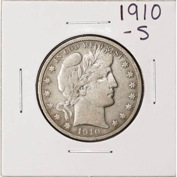 1910-S Barber Half Dollar Coin