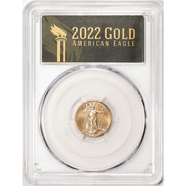 2022 $5 American Gold Eagle Coin PCGS MS70 First Strike