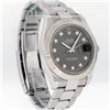 Image 2 : Rolex Mens Stainless Steel Rhodium Diamond Datejust 2 Wristwatch