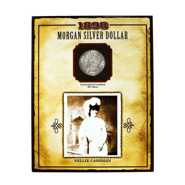 1898 $1 Morgan Silver Dollar Coin Nellie Cashman Legends of the Wild West