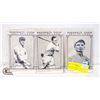 Image 1 : LOT OF 3 BASEBALLS GREAT HALL OF FAME CARDS