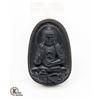 Image 1 : #120-NATURAL BLACK OBSIDIAN BUDDHIST PENDANT