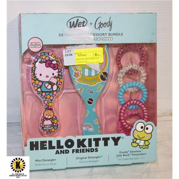 NEW HELLO KITTY WET BRUSH & GOODY DETANGLING