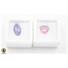 Image 1 : #164-UNHEATED TANZANITE 3.85 CT ,PINK TOPAZ 3.65CT