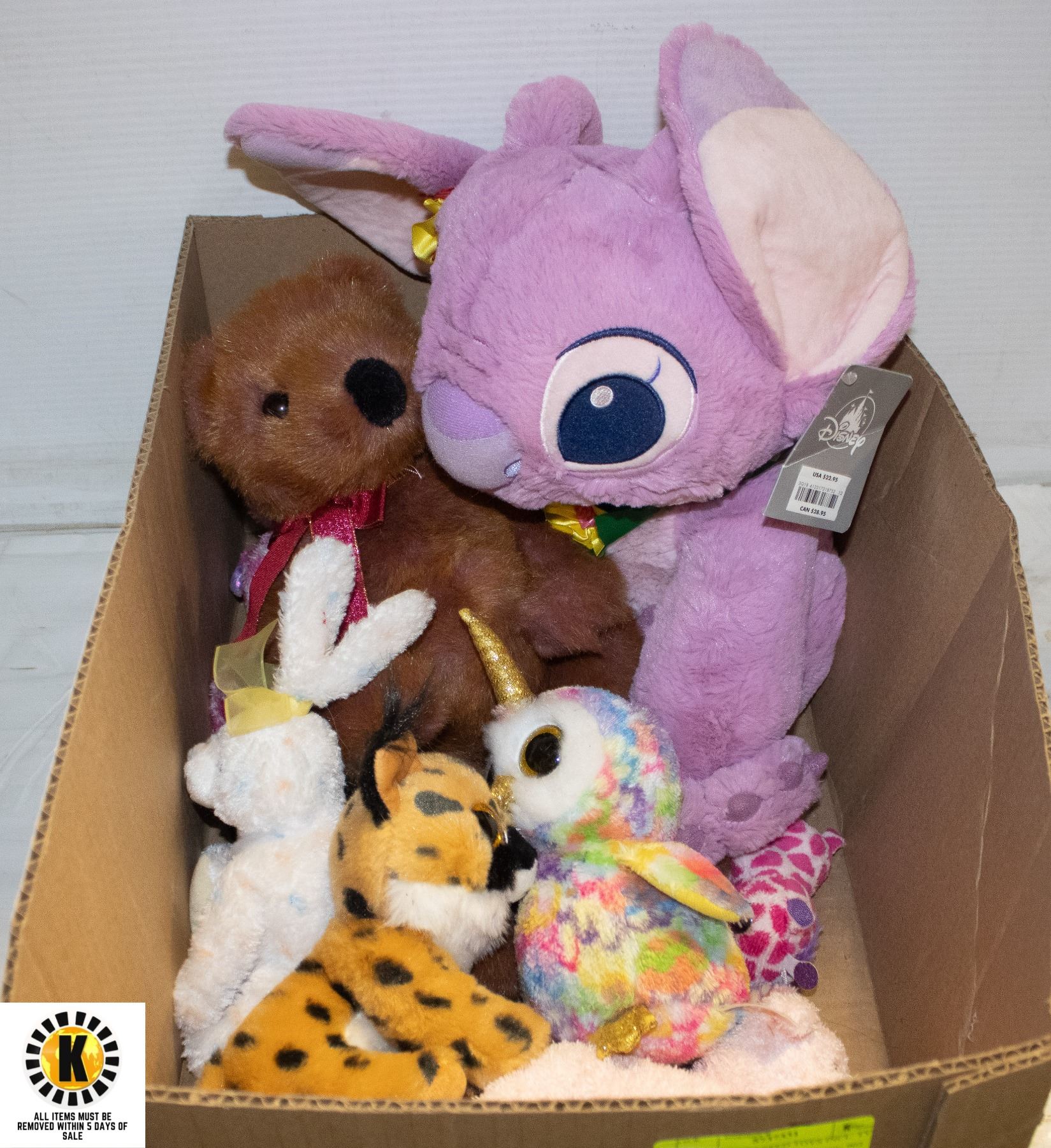 Stuffed Box BOX WITH STUFFED TOYS INCL. TY'S - OWL, PIG,