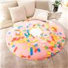 Image 7 : BIG 180CM PINK DONUTS PRINT FUNNY FOOD BLANKET