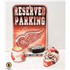 Image 1 : DETROIT RED WINGS PARKING SIGN, MINI HELMET COOZIE