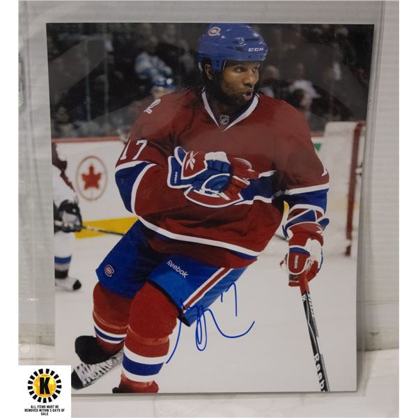 GEORGES LARAQUE MONTREAL CANADIENS SIGNED 8X120