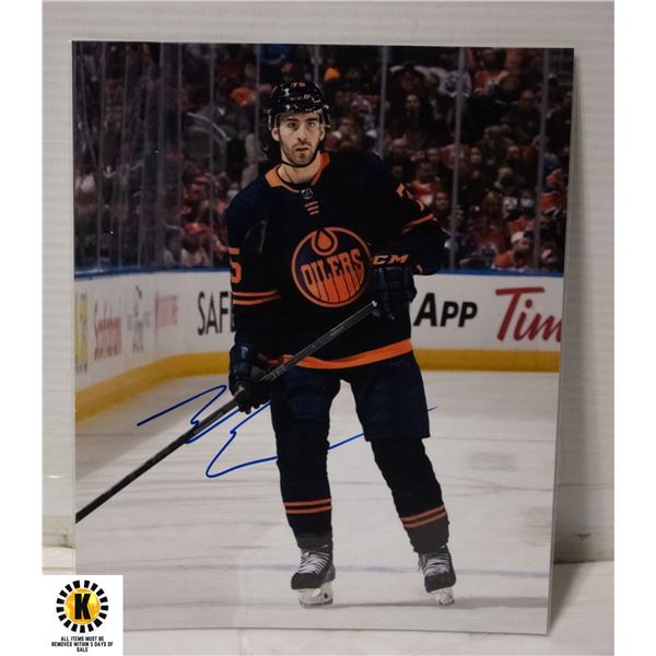 EVAN BOUCHARD SIGNED EDMONTNO OILERS 8X10 PHOTO