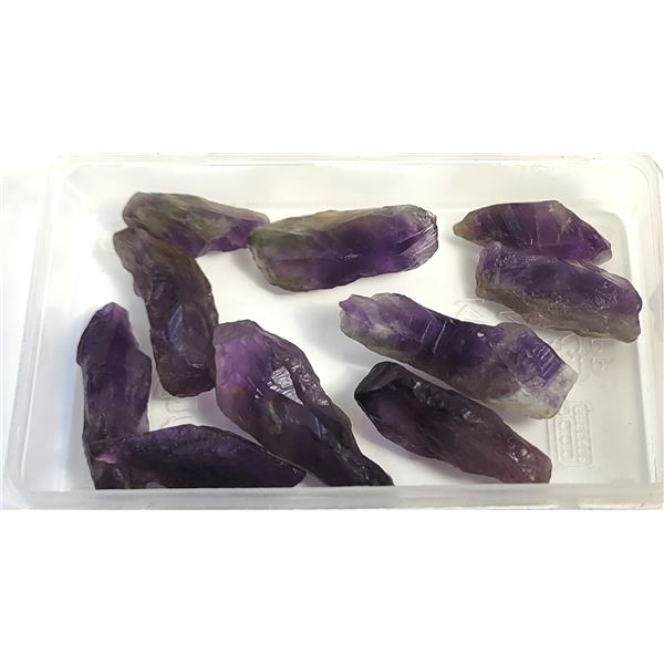 9) LOT OF 100 CTS ROUGH AMETHYST GEMSTONES