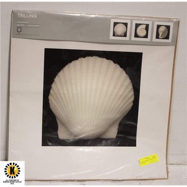 PAIR OF 50X50 CM SEASHELL PICS FROM IKEA