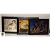 Image 1 : 3 - 3D FRAMED PICTURES 18"X15" & 19"X15"