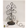 Image 1 : WROUGHT IRON HOME DECOR. INCLUDES BLACK 6 WINE