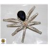 Image 1 : LARGE STAMPED SPIDER BROOCH WITH