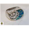 Image 1 : 925 SILVER RING W/DIAMONDS 8.5 GRAMS SIZE 7