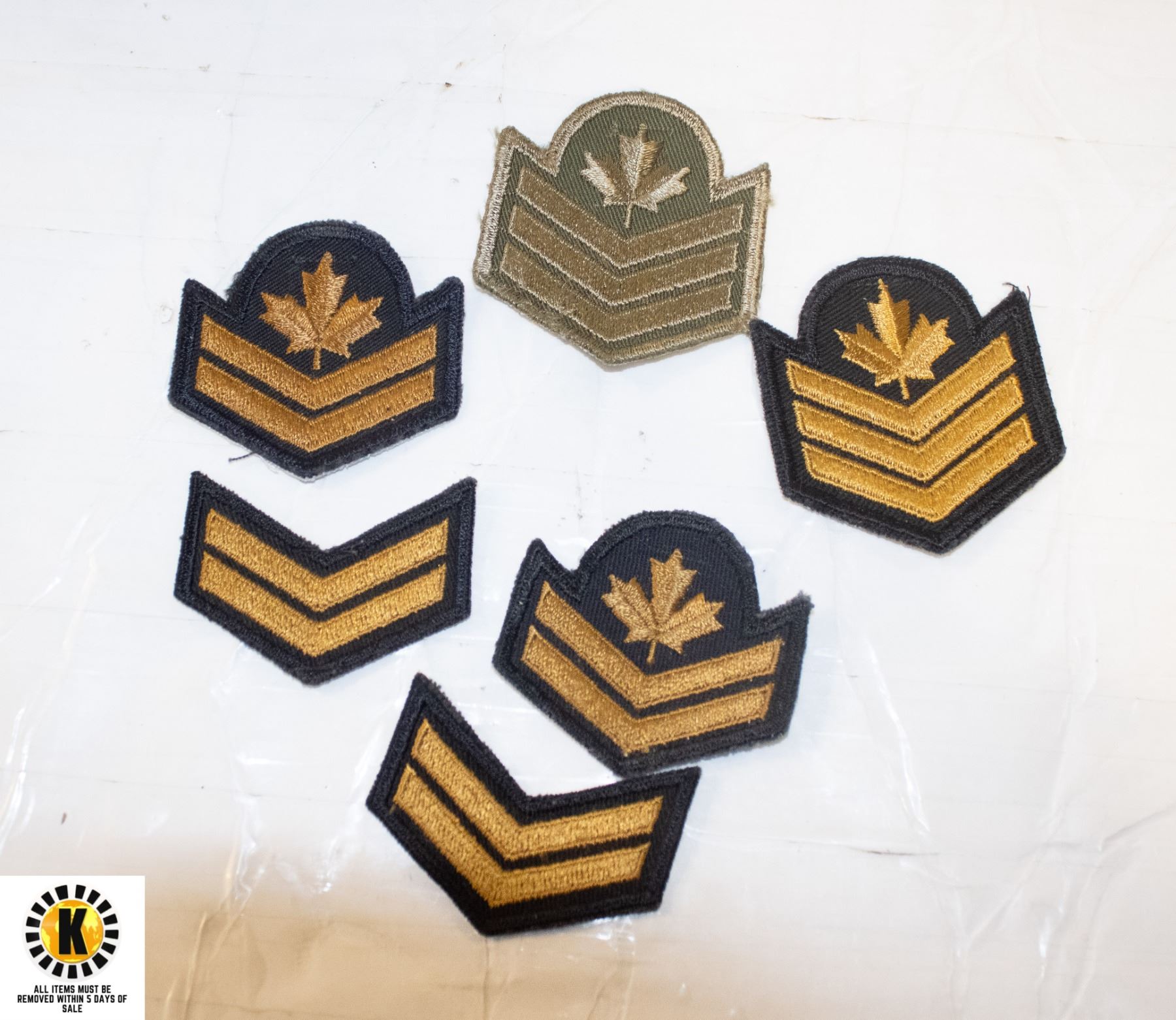 Canadian Army Ranks In Order LOT OF 6 CANADIAN MILITARY RANK CHEVRONS