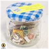 Image 1 : ESTATE LAPEL PINS VINTAGE MIX IN JAR-ESTATE