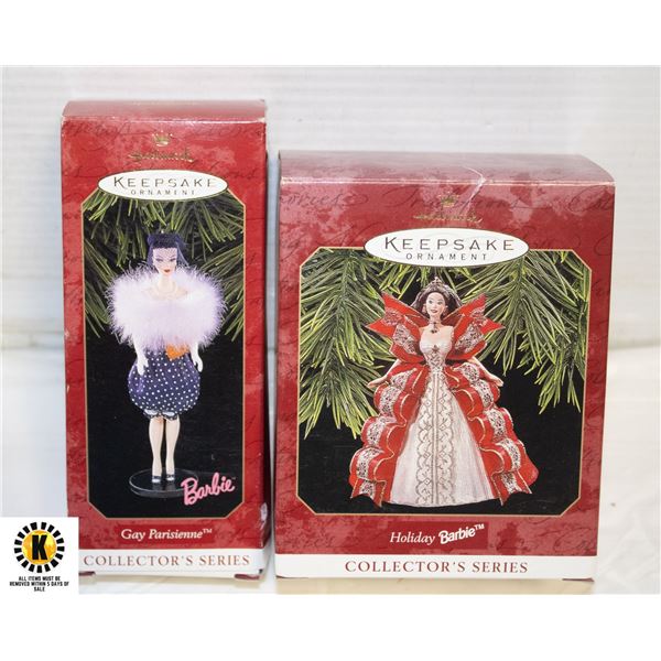 2 HALLMARK KEEPSAKE ORNAMENTS - BARBIE