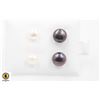 Image 1 : #220-NATURAL AKOYA PEARL STUD EARRINGS /2 PAIRS