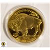 Image 2 : 2021 GOLD PLATED COPY 1 OZ INDIAN HEAD BUFFAL0 COI