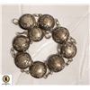 Image 1 : SILVER LIMA PERU CUT OUT COIN BRACELET