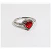 Image 1 : NEW SIZE 7 HEART SHAPED RHINESTONE RING