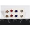 Image 1 : 4 NEW PAIRS OF RHINESTONE STUD EARRINGS SILICONE