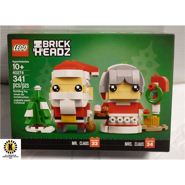 LEGO BRICKHEADZ 40274 MR/MRS CLAUS SET