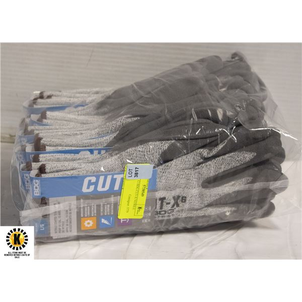 PACK OF 12 BDG CUT-X NITRILE COATED