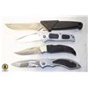 Image 1 : FOUR KNIVES 3 FOLDING, 1 STRAIGHT