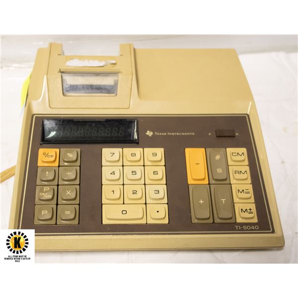 VINTAGE TEXAS INSTRUMENTS DESK CALCULATOR