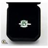 Image 1 : ONE CUSHION CUT GREENISH BLUE MOISSANITE WEIGHING